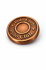 Botón metálico para jeans con grabado Polo Club