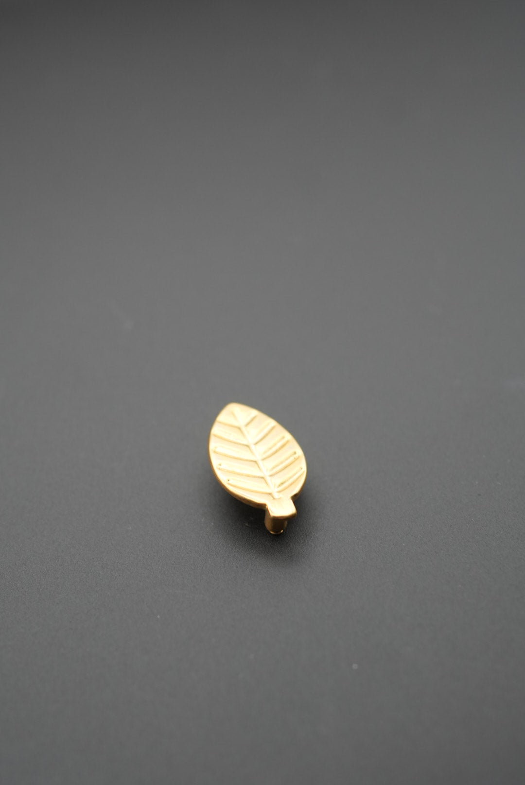 Accesorio de mueble tirador dorado con diseño natural de hoja